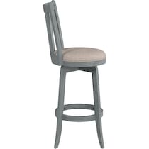 roberta blue white gray bar stool   