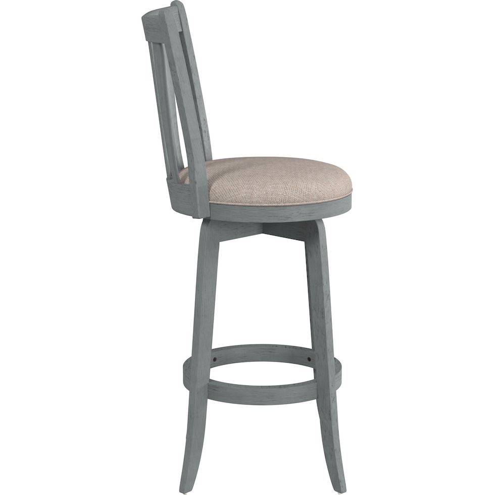 roberta blue white gray bar stool   