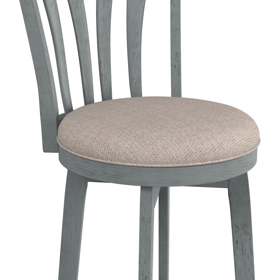 roberta blue white gray bar stool   