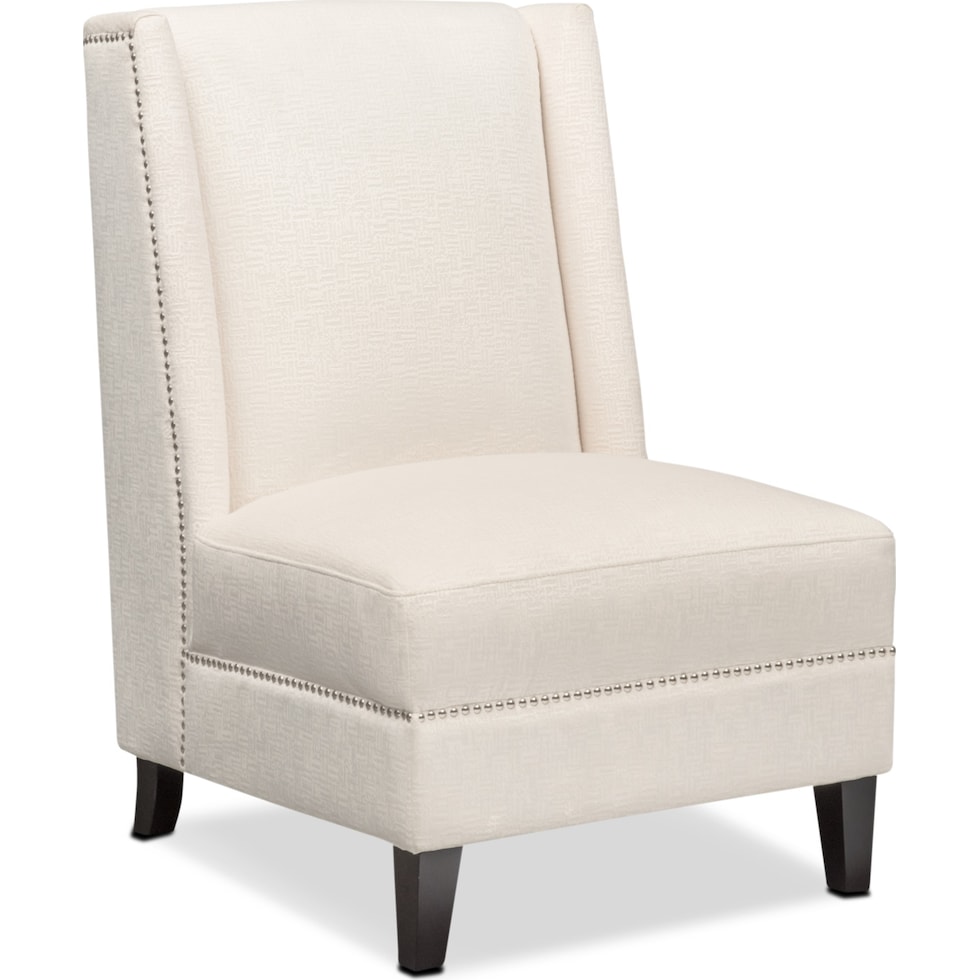 roberto white accent chair   