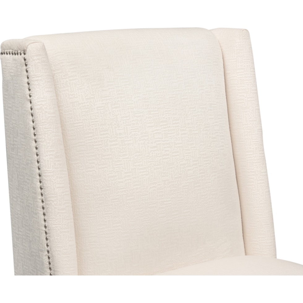 roberto white accent chair   