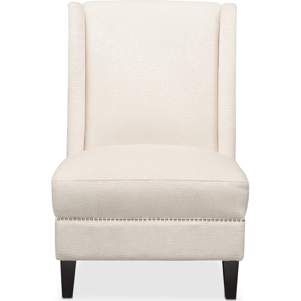 roberto white accent chair   