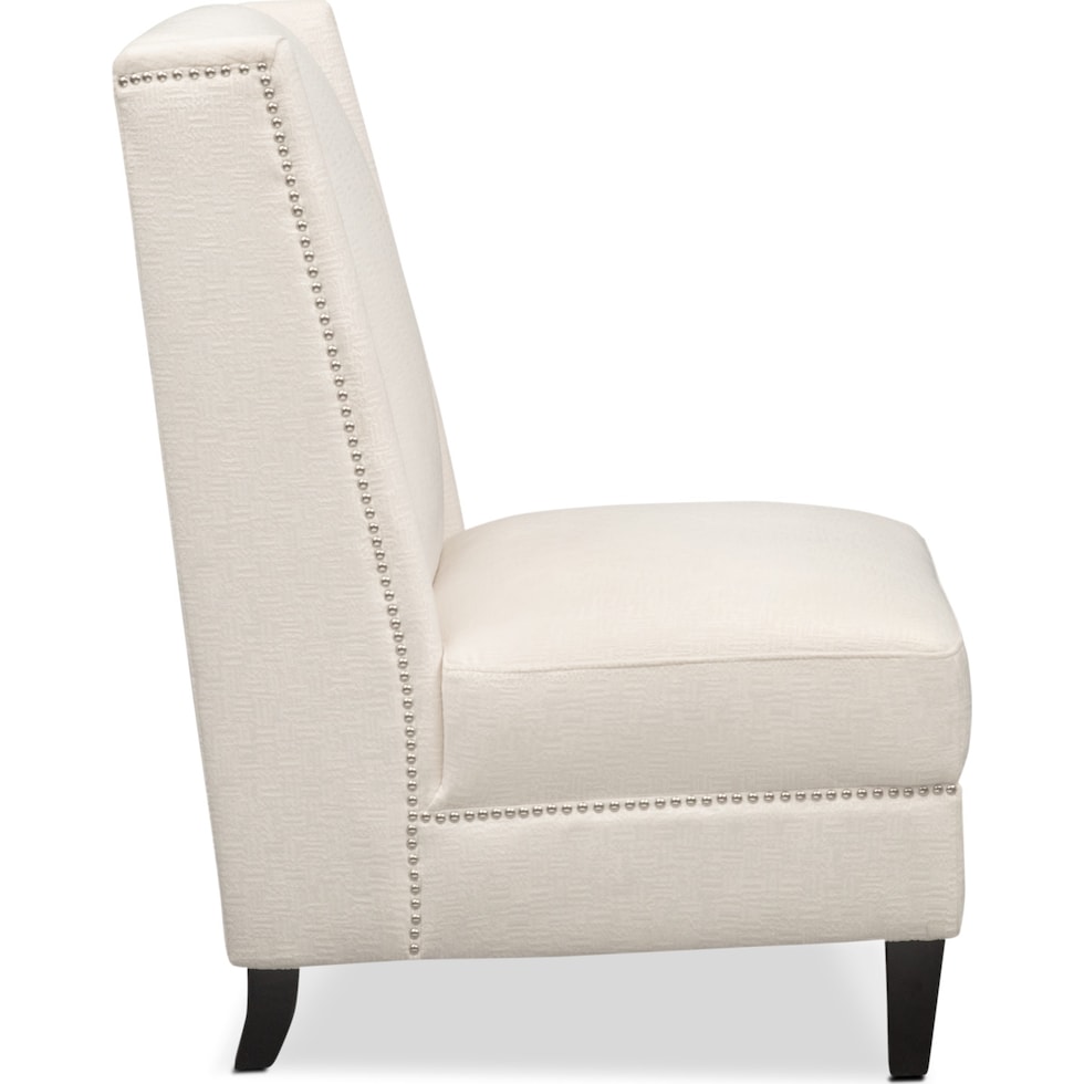 roberto white accent chair   