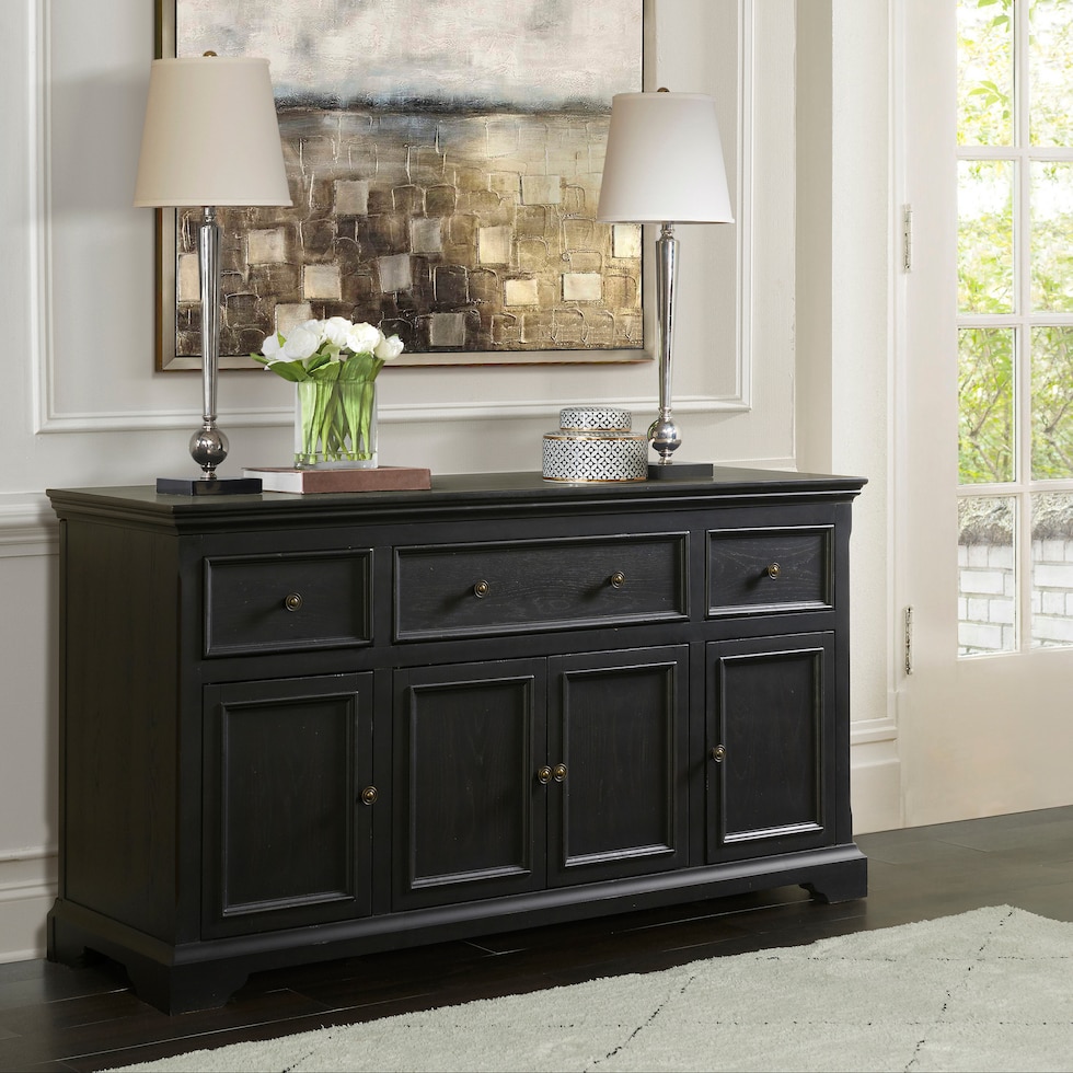 rocco black sideboard   