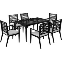 rockaway black outdoor dinette   