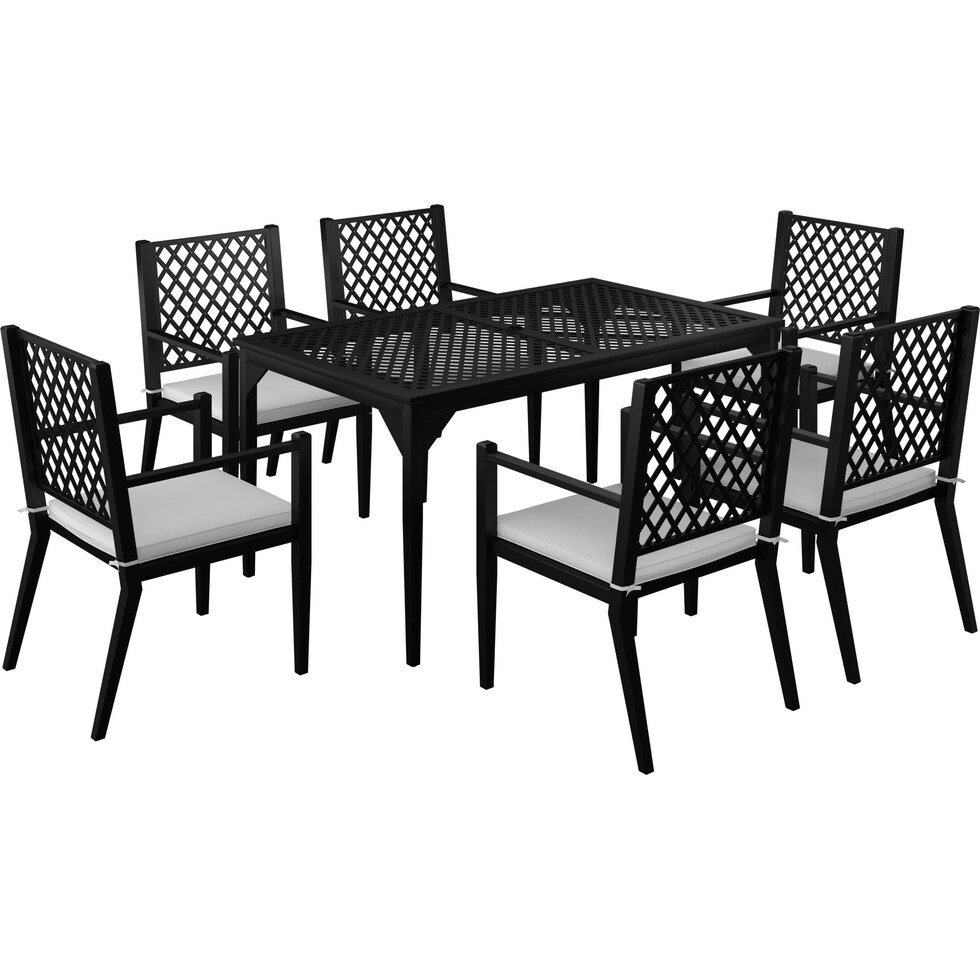 rockaway black outdoor dinette   