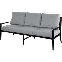rockaway black outdoor sofa   