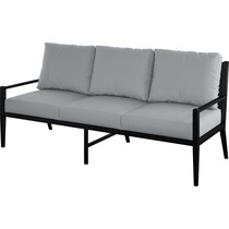 rockaway black outdoor sofa   