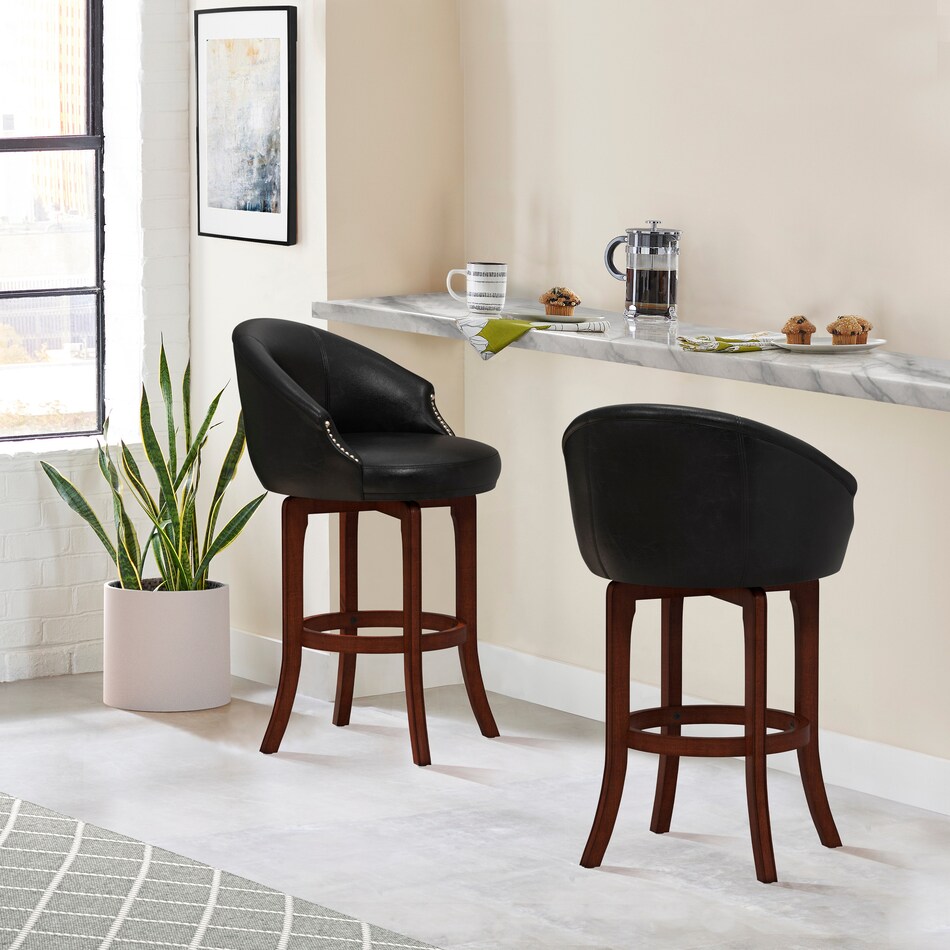 rockney dark brown bar stool   
