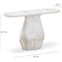 rockport white console table   