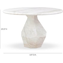 rockport white dining table   