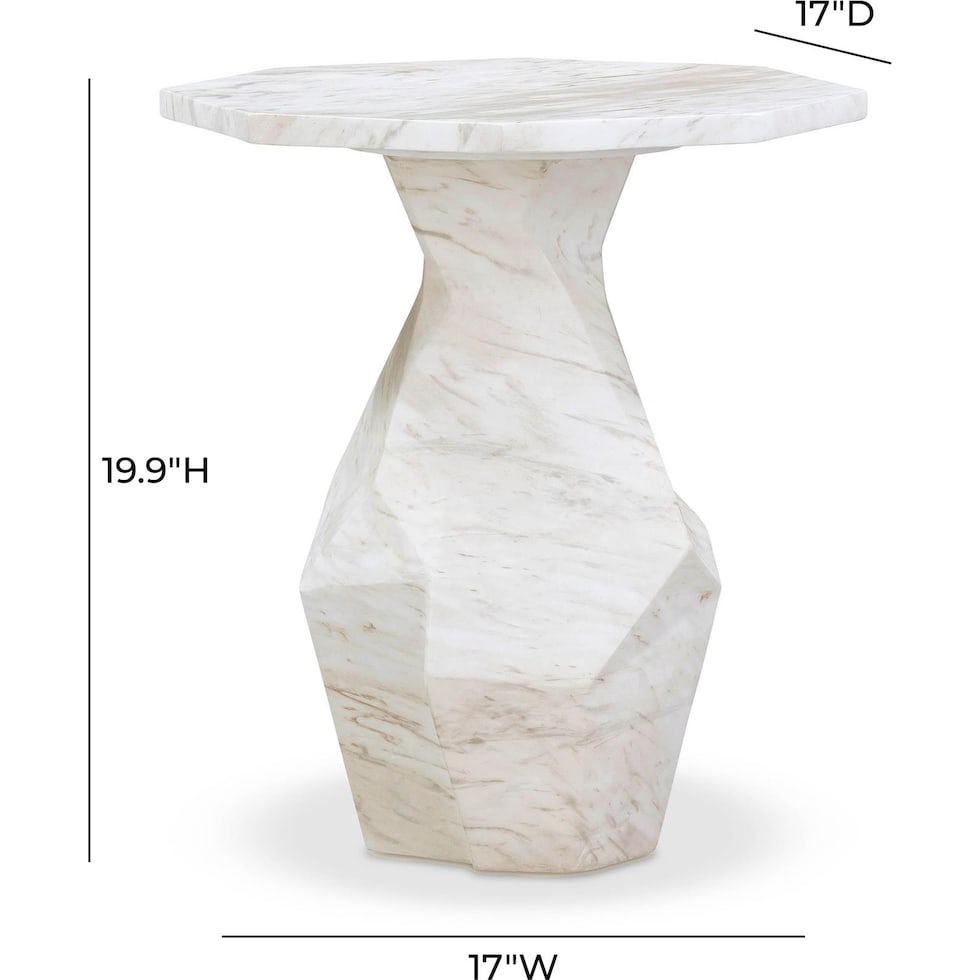 rockport white side table   