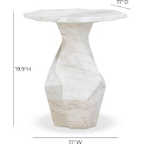 rockport white side table   