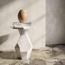 rockport white side table   