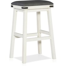 rodney white bar stool   