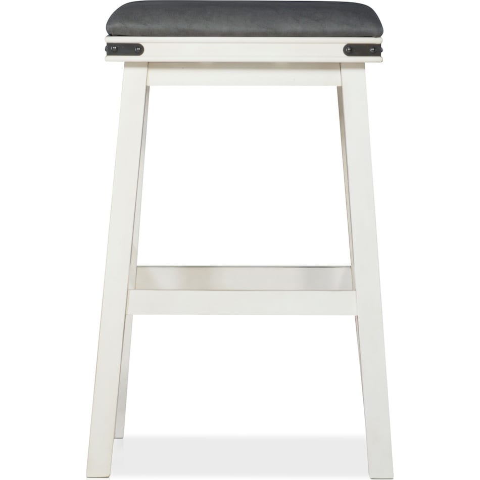 rodney white bar stool   