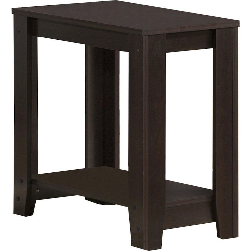 roger dark brown end table   