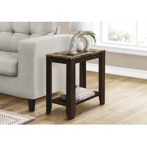 roger dark brown end table   
