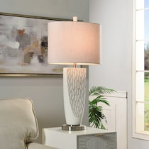 romeo white table lamp   