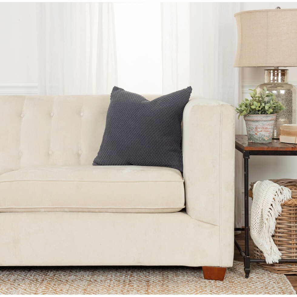 romina gray accent pillow   