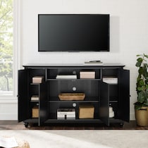 ronald black tv stand   