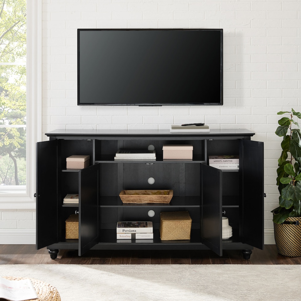 ronald black tv stand   