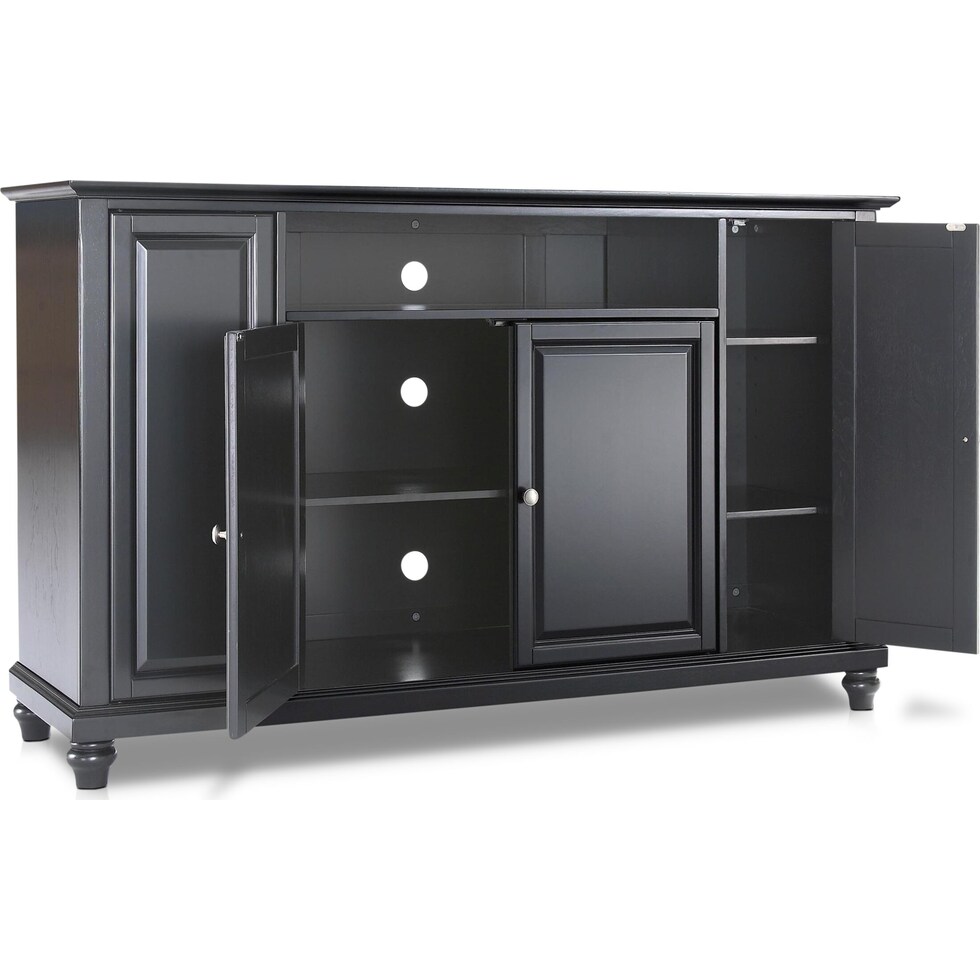 ronald black tv stand   