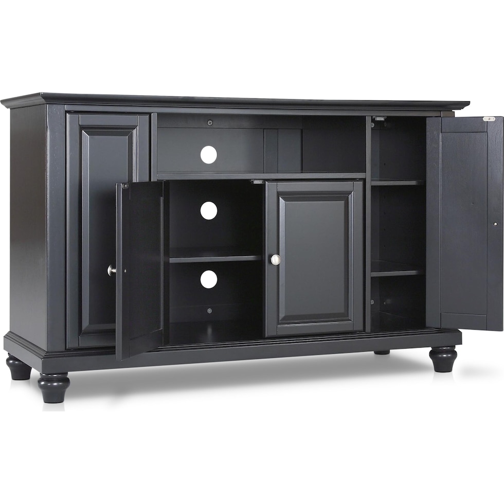 ronald black tv stand   