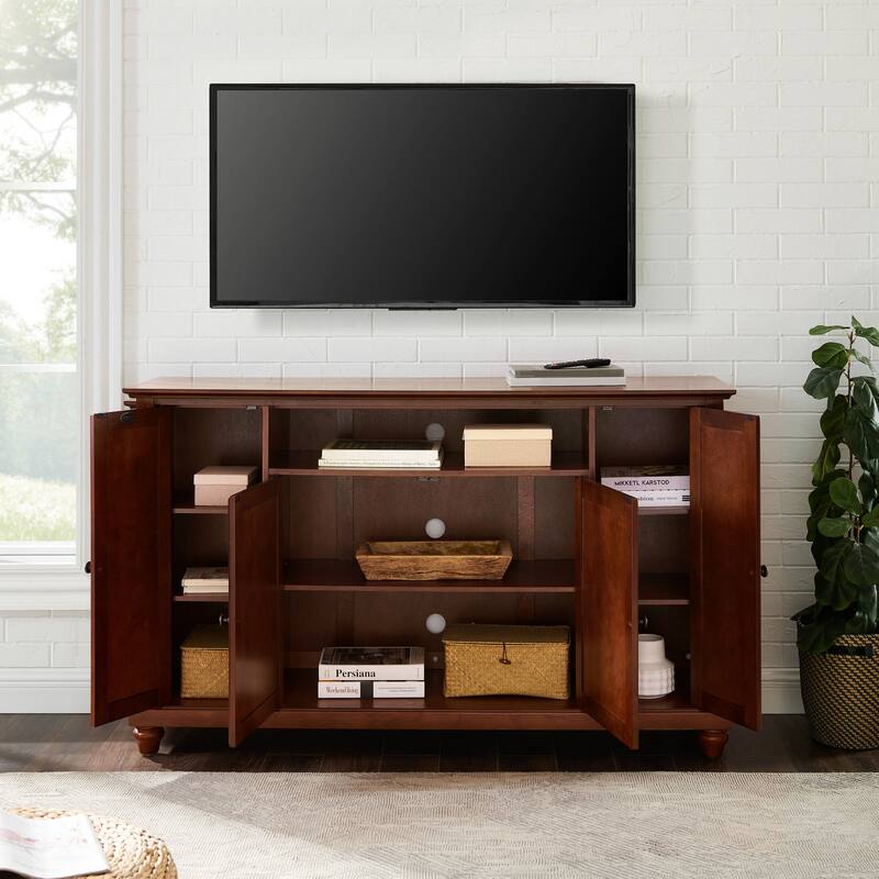 Ronald 60” TV Stand Mahogany American Signature Furniture