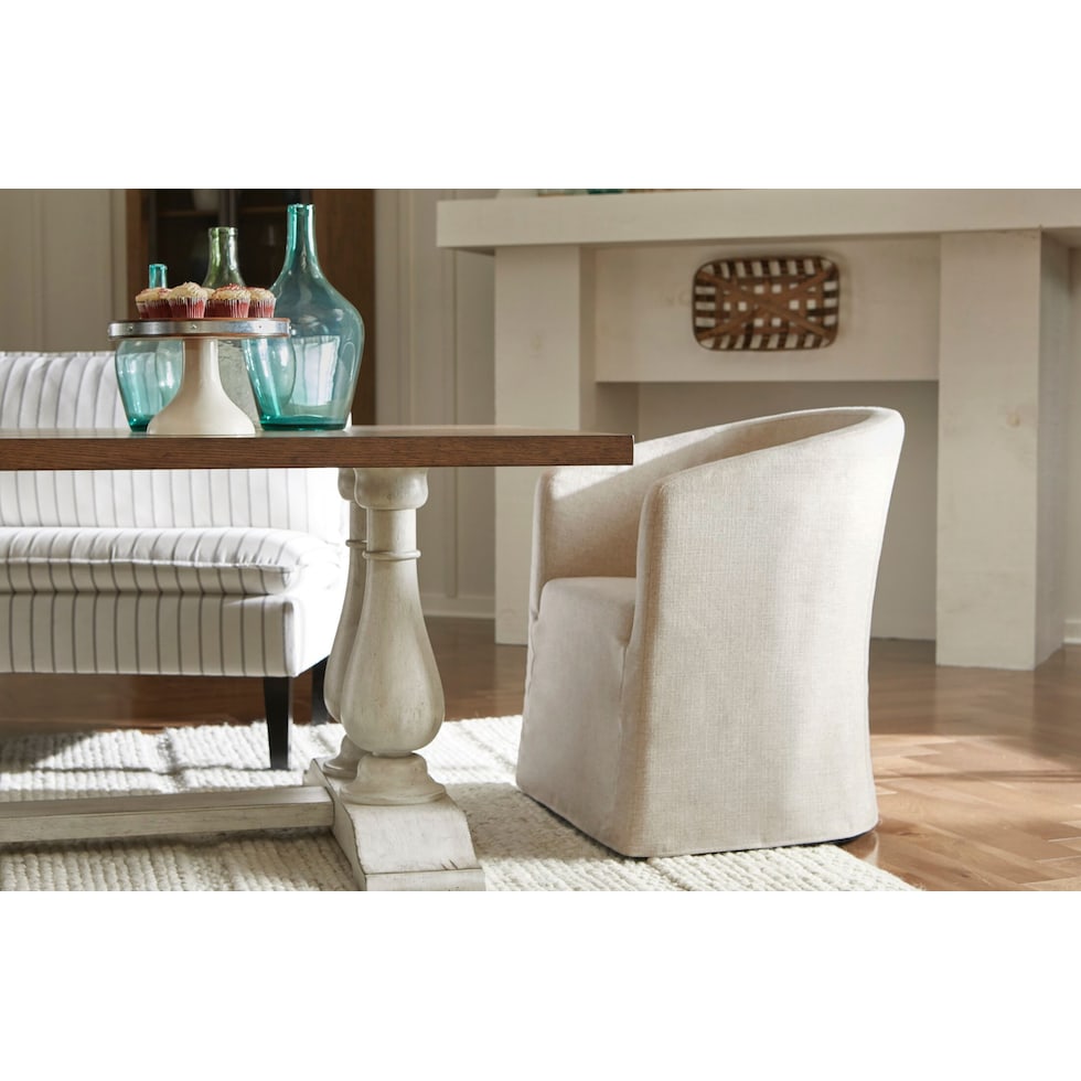 ronan white accent chair   