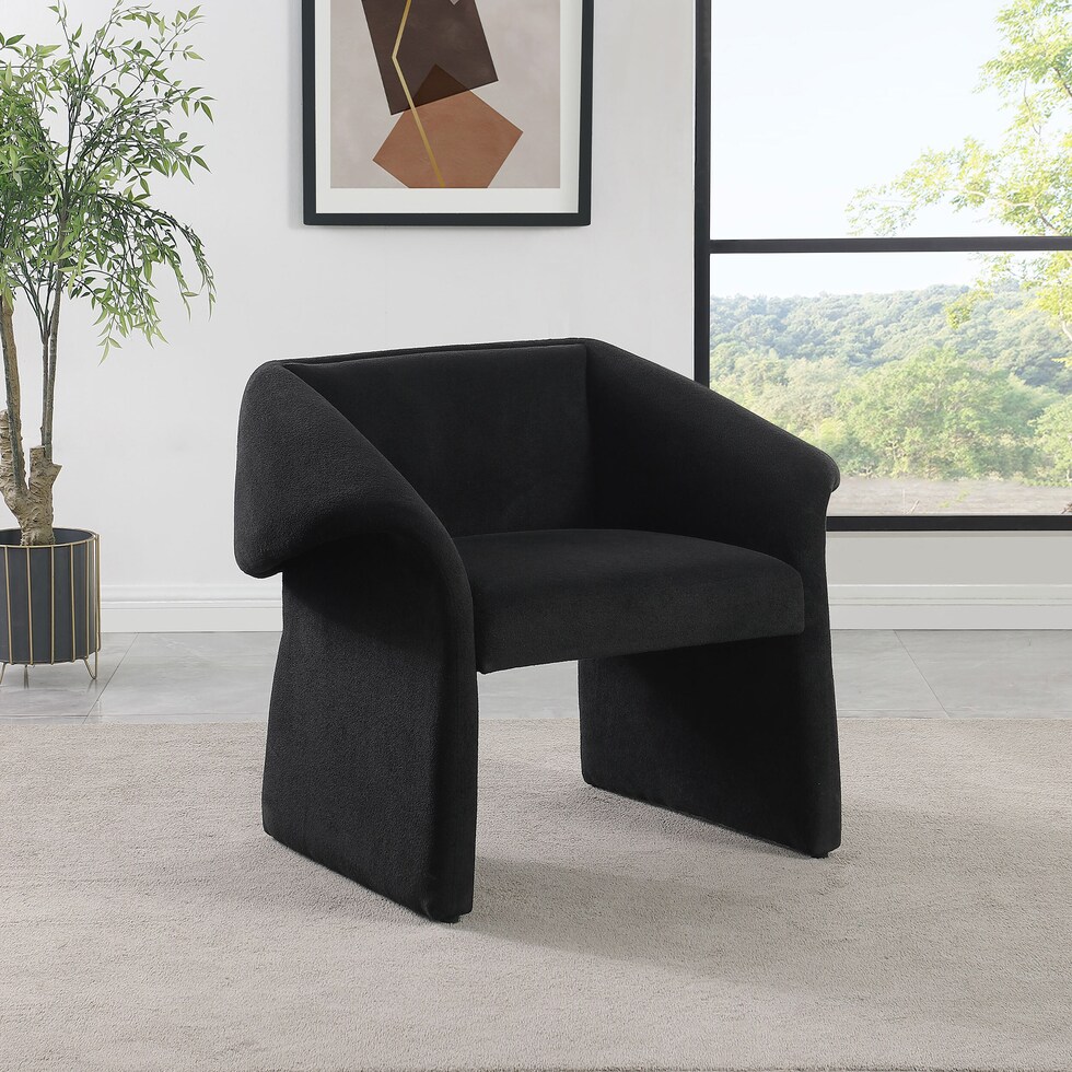 ronea black accent chair   