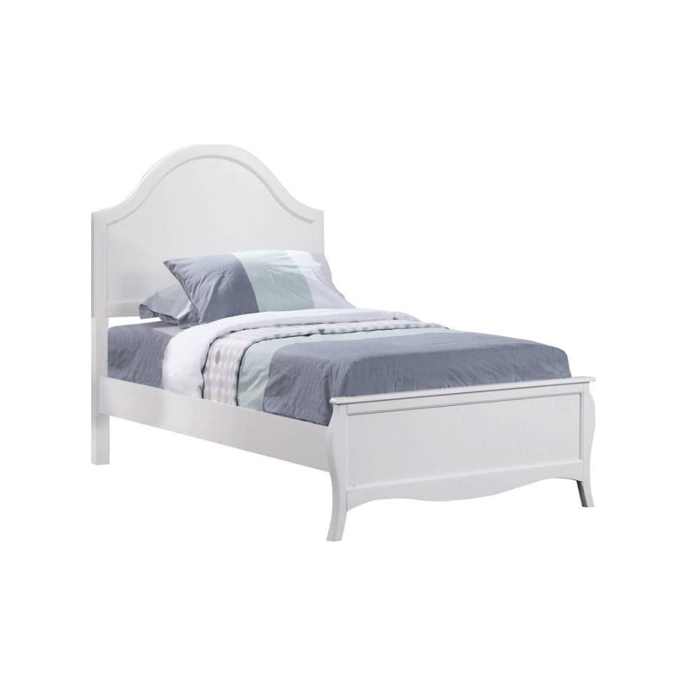 ronya white twin bed   