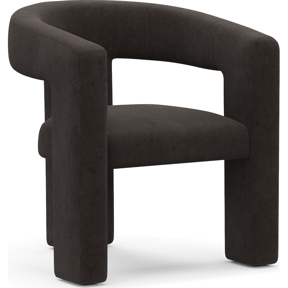 rooney dark brown accent chair   