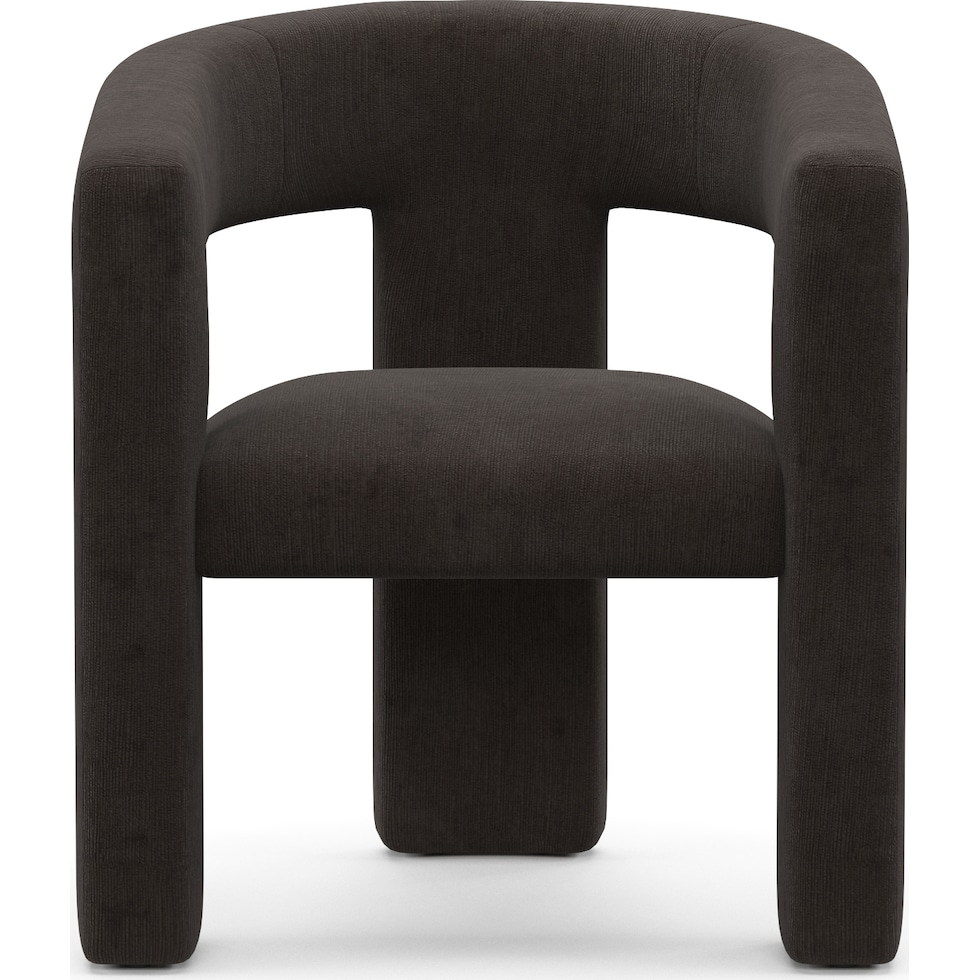 rooney dark brown accent chair   