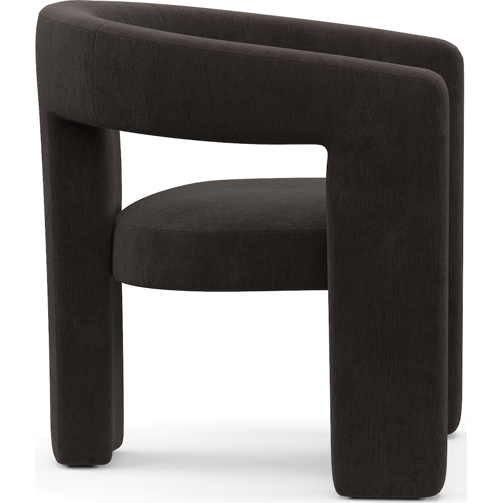 rooney dark brown accent chair   