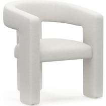 rooney white accent chair   