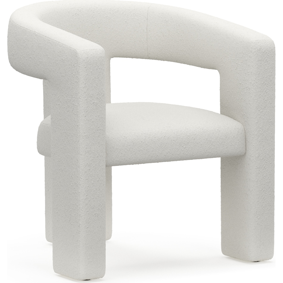 rooney white accent chair   
