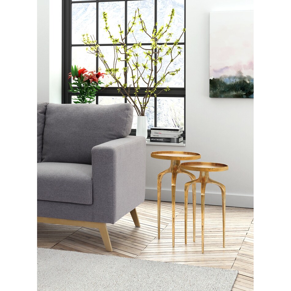 root gold accent table   