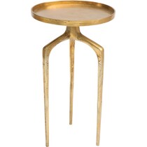 root gold accent table   