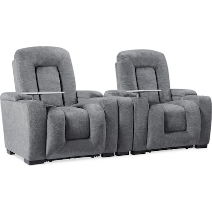 Rory 3-Piece Dual-Power Reclining Home Theater Sectional