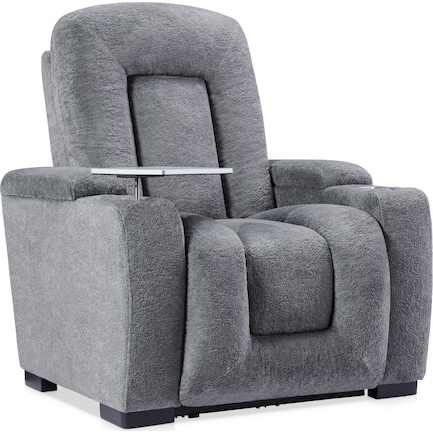 Rory Dual-Power Recliner - Charcoal