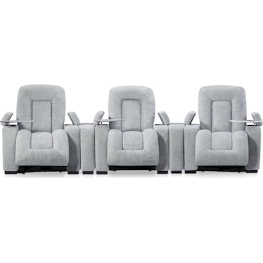 Rory 5-Piece Dual-Power Reclining Home Theater Sectional