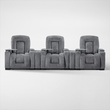 Rory 5-Piece Dual-Power Reclining Home Theater Sectional