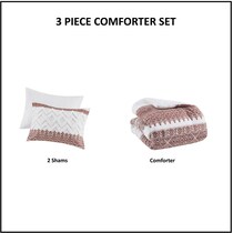 rosalee light brown full queen bedding set   