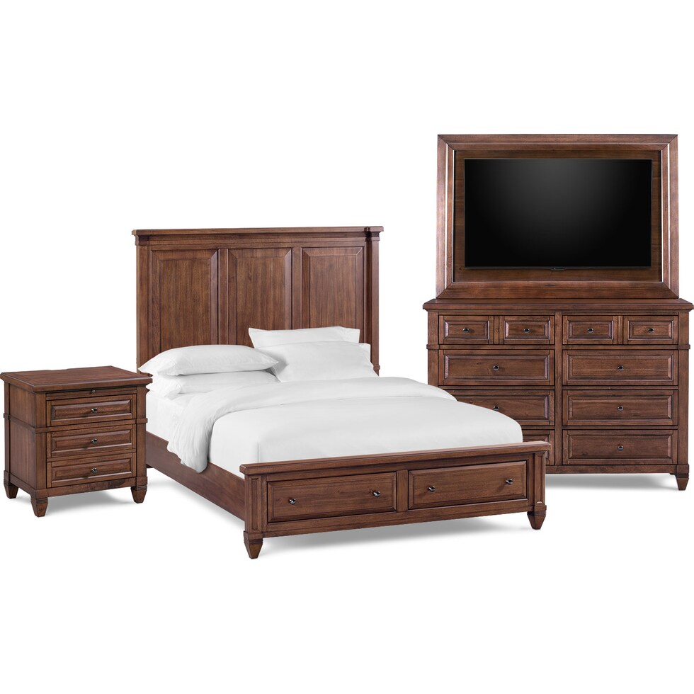 rosalie dark brown  pc king bedroom   