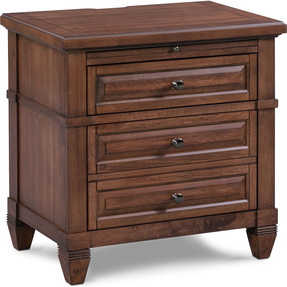 rosalie dark brown nightstand   