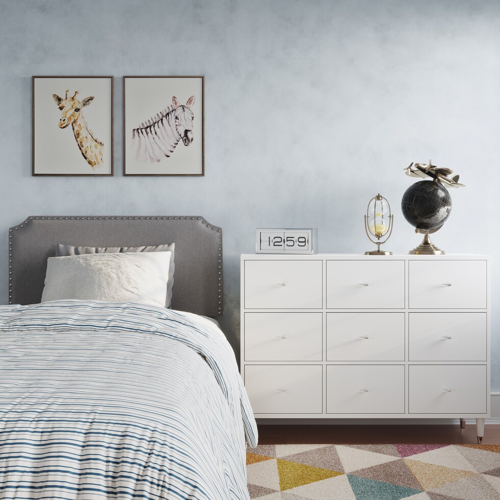 rosalind gray twin headboard   
