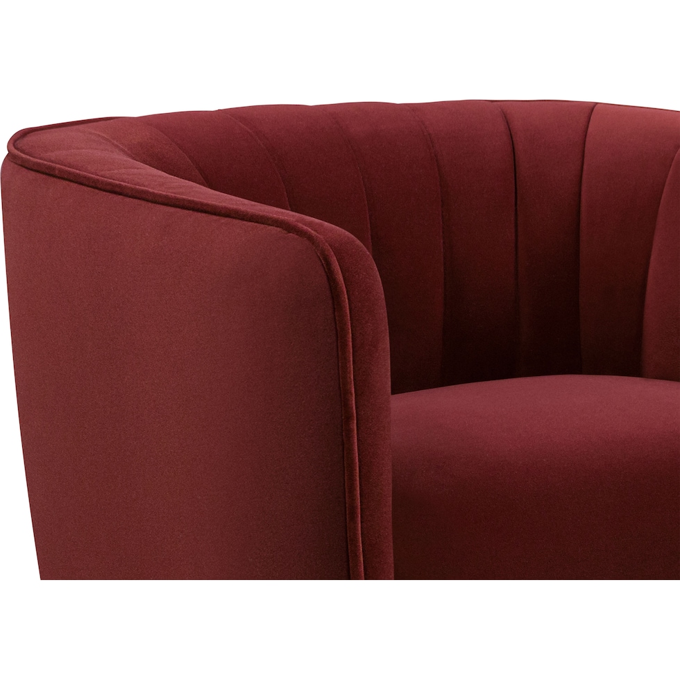 rosalind red accent chair   