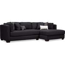 rosalyn black  pc sectional with chaise   