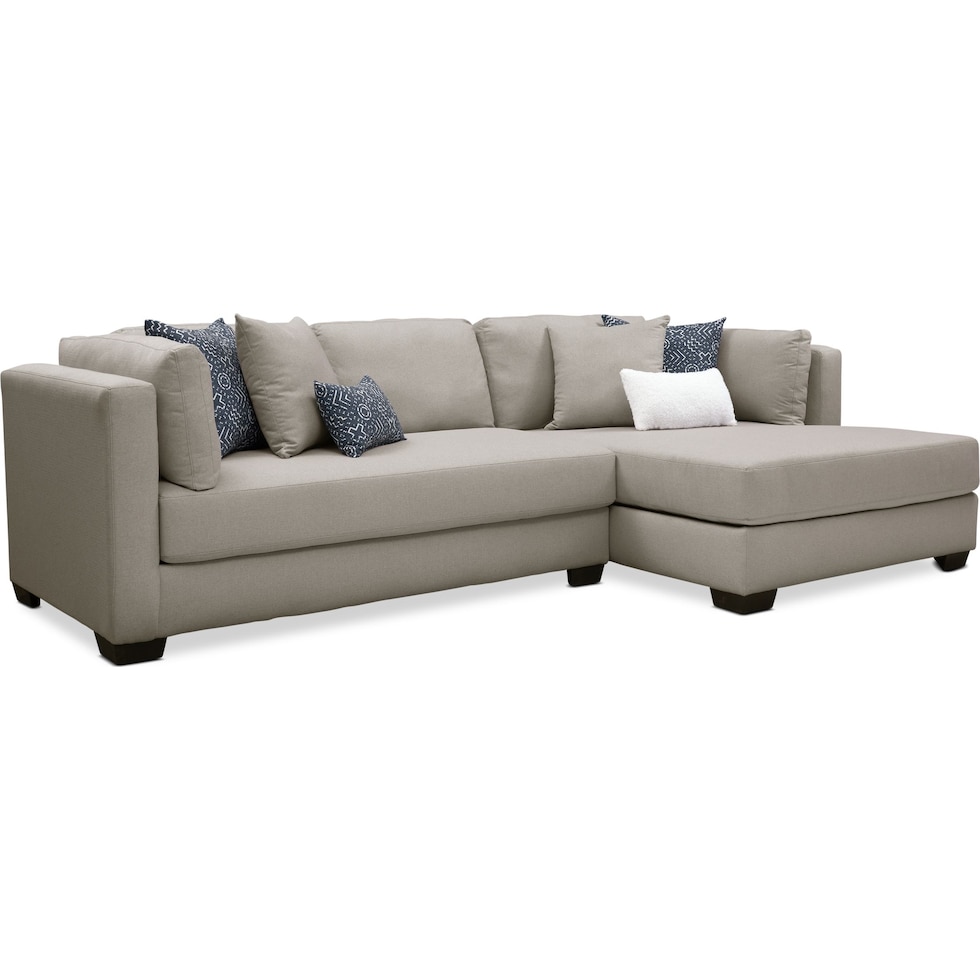 rosalyn gray  pc sectional with chaise   